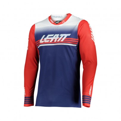 Tricou Leatt Moto 5.5 Ultraweld Jersey Royal - Albastru/Rosu