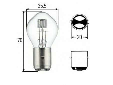 Bec HELLA - S2 35/35 W 12V BA20D