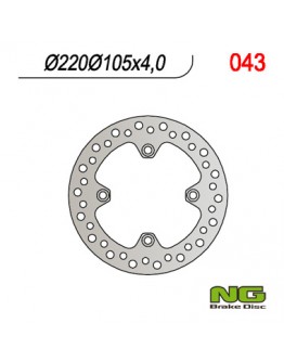 Disc frana spate NG - HONDA XL 125V VARADERO '01-'13, XR 400 '95-05, XR 250 '91-04, CBR 125 R '03-'17, CRF 230 '07-12, SUZUKI LTZ 400 '03-'15, LTA400,LT-F 400 (220X105X4MM) (4X10,5MM)