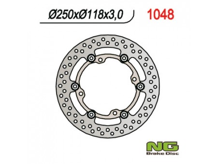 Disc frana fata NG -  SUZUKI RMZ 450 '05-'14, RMZ 250 '07-'14 flotant (250X118X3MM) (4X9,5MM) flotant