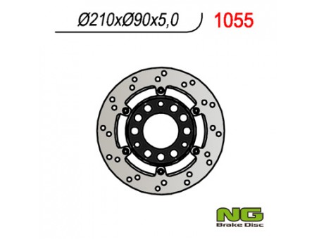 Disc frana spate NG - SUZUKI BURGMAN 400 '03-'04, AN 250 '03-'06 (flotant) (210X60,2X5)