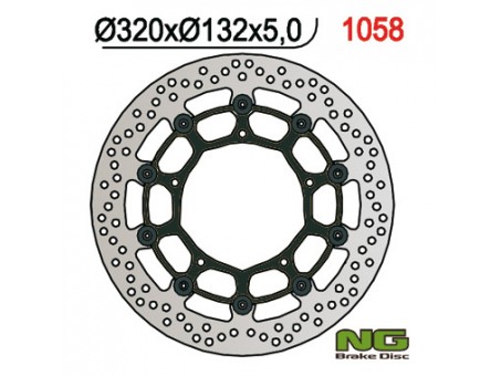 Disc frana fata NG -  YAMAHA YZF R1 '04-'06 / '15-'16, FZ1 '06-13, R6 '20-, V-MAX '09-16, MT-10 '16-21 (320X132X5MM) (5X8,5MM) flotant