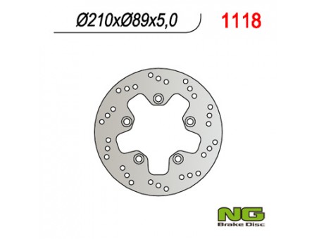 Disc frana spate NG - SUZUKI AN 400 '05-'19 AN 250 BURGMAN '07-'08 (210X89X5) (5X10,5MM)