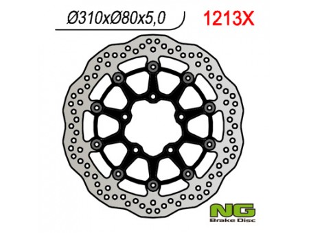 Disc frana fata NG -  KAWASAKI ZX6R 636 13-16, Z800 12-16, ZX10R 08-15, Z1000 15-16, ZZR1400 06-16, GTR1400 07-16, ZX14 07-15 (310X80X5) WAVE flotant