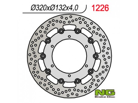 Disc frana fata NG -  YAMAHA XT660 X '04-'16 320 MM (320X132X4) (flotant)(6x8,50mm)