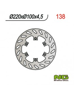 Disc frana spate NG - KAWASAKI KX 125 '89-'02, KX 250 '92-'95, KDX 200/220, KLX300/650R (220X100X4,5) (6X6,5MM)