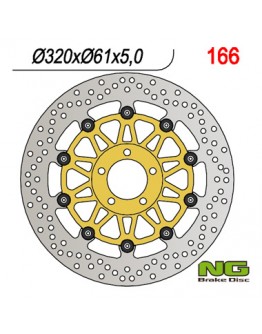 Disc frana fata NG -  KAWASAKI VN 1500 MEAN STREAK - '02-'04, VN 1600 MEAN STREAK - '04-'08, ZX-12R/ZX-7R '00-04, ZZR1000 '93-01 (320X61X5MM) (5X10,5MM) WAVE flotant