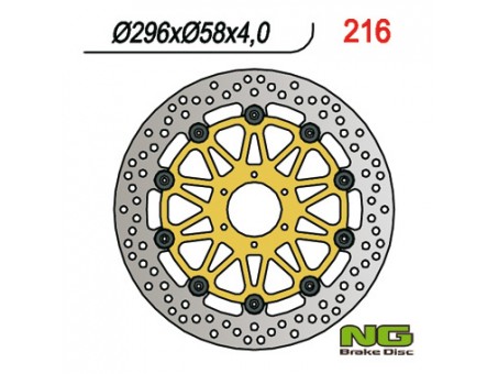 Disc frana fata NG -  HONDA CBR 600/900, VTR 1000F (296x58x4) (6X6,5mm) flotant