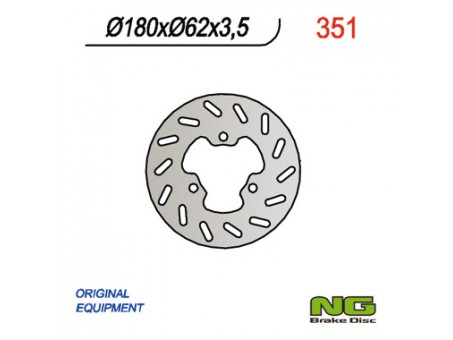 Disc frana spate NG - DERBI SENDA 50 '02-'09, APRILIA RX 50 '12'-18, PEUGEOT XP6 (180x62x3,5) (3x10,25mm)