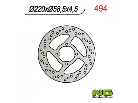 Disc frana spate NG - YAMAHAYFS 200 BLASTER '88-'07, KODIAK 400/450, RAPTOR 660 '01'-05, BANSHEE (220x58x4) (4X8,5MM)