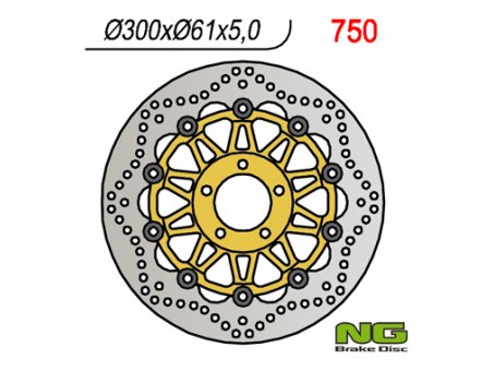 Disc frana fata NG -  KAWASAKI ZX6R '95-'02, ZR 550/750 ZEPHYR, ZZR600 '90-'06 Z750 '04- (300x61x5) (5x10,25mm)