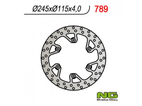 Disc frana spate NG - YAMAHA YZ 125/250 (02-18) YZF/WRF (02-18) SUZUKI RM 125/250 '88-'12 (245X115X4)(6X6,5MM)