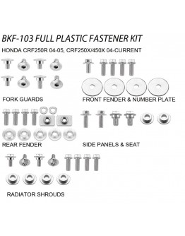 Set suruburi carena HONDA CRF 250R '04-05, CRF 250/450X '04-20 (BKF-103)