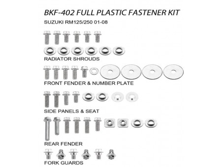 Set suruburi carena SUZUKI RM 125/250 '01-08 (BKF-402)