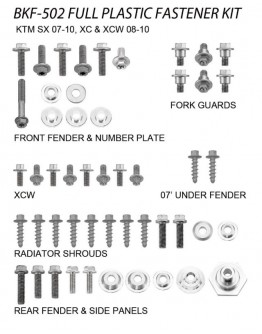 Set suruburi carena KTM SX 125/250 '07-10 (BKF-502)