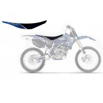 Husă șa BLACKBIRD YAMAHA YZ 250F '10-'13 TRIBAL SKULL 2 culoare Negru Albastru