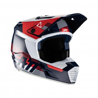 Casca Offroad Moto Leatt 3.5 V22 Aqua - Albastru/Rosu