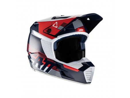 Casca Offroad Moto Leatt 3.5 V22 Aqua - Albastru/Rosu