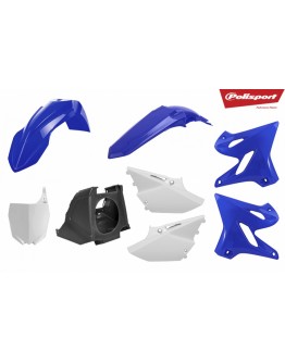 Kit plastice POLISPORT - YAMAHA YZ 125/250 '02-'21 - OEM (Alb+Albastru+Negru)