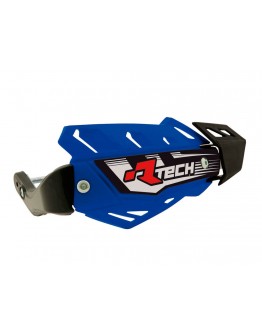 Handguard Racetech (RTech) FLX ATV/Quad Cu 3 Tipuri de Prindere pe Ghidon - Albastru