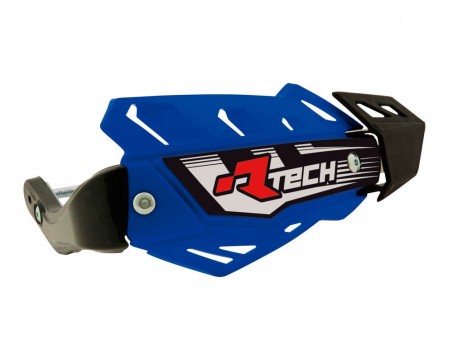 Handguard Racetech (RTech) FLX ATV/Quad Cu 3 Tipuri de Prindere pe Ghidon - Albastru