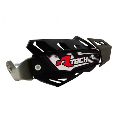 Handguard Racetech (RTech) FLX ATV/Quad Cu 3 Tipuri de Prindere pe Ghidon - Negru