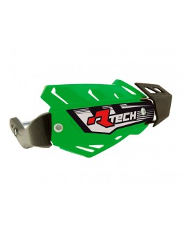 Handguard Racetech (RTech) FLX ATV/Quad Cu 3 Tipuri de Prindere pe Ghidon - Verde