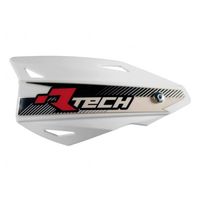 Set Handguard Racetech (RTech) Vertigo Cross/Enduro Cu Prindere pe Ghidon - Alb