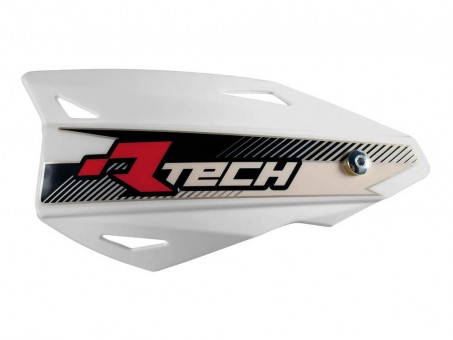 Set Handguard Racetech (RTech) Vertigo Cross/Enduro Cu Prindere pe Ghidon - Alb