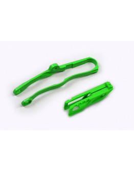 Set patina si ghidaj lant UFO KAWASAKI KXF 250 '21-'23, KXF 450 '19-21 culoare Verde