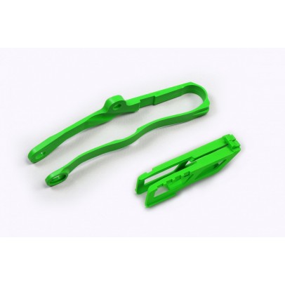 Set patina si ghidaj lant UFO KAWASAKI KXF 250 '21-'23, KXF 450 '19-21 culoare Verde