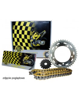 Kit lant REGINA pentru APRILIA 1000 ETV CAPONORD 01-07 (17/45/112/525ZRP) Lant pana la 1300 CC auriu (Z-RING)