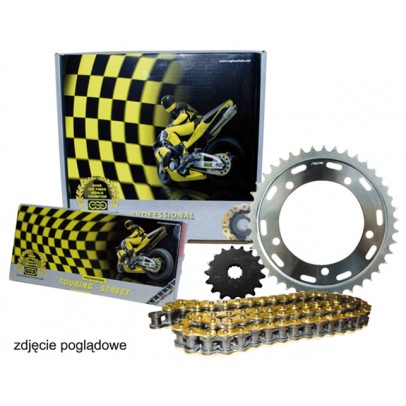 Kit Lant REGINA pentru APRILIA 1000 ETV CAPONORD 01-07 (17/45/112/525ZRP) Lant pana la 1300 CC auriu (Z-RING)