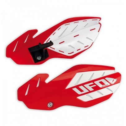 Handguard UFO FLAME HONDA CRF 250 '12-'17, CRF 450 '12-'16 culoare Rosu/Alb (kit montaj inclus)