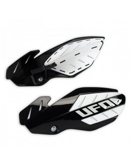 Handguard UFO FLAME HUSQVARNA TC/TE 125 '14-'20, FC '16-'20 culoare Negru/Alb (kit montaj inclus)