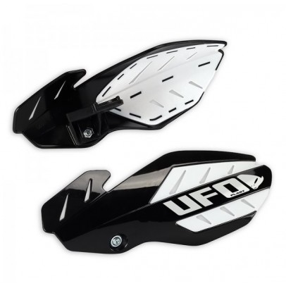 Handguard UFO FLAME HUSQVARNA TC/TE 125 '14-'20, FC '16-'20 culoare Negru/Alb (kit montaj inclus)