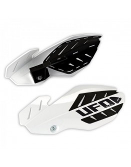 Handguard UFO FLAME HUSQVARNA TC/TE 125 '14-'20, FC '16-'20 culoare Alb/Negru (kit montaj inclus)