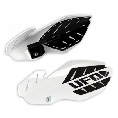 Handguard UFO FLAME HUSQVARNA TC 250 '14-'16, TE 250/300 '14-'16, FC '14-'15, FE '14-'16 culoare Alb/Negru (kit montaj inclus)