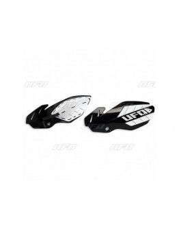 Handguard UFO FLAME KAWASAKI KXF 250/450 '13-'17 culoare Negru/Alb (kit montaj inclus)