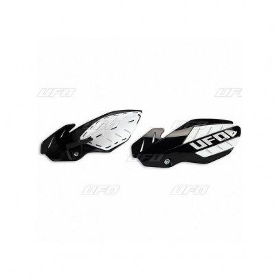 Handguard UFO FLAME KAWASAKI KXF 250/450 '13-'17 culoare Negru/Alb (kit montaj inclus)