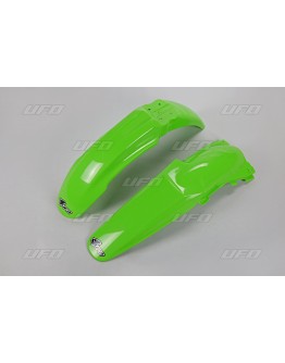 Set aripa fata spate UFO KAWASAKI KX 250 '04 (KA03753026, KA03757026), culoare Verde