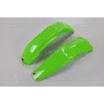 Set aripa fata spate UFO KAWASAKI KX 250 '04 (KA03753026, KA03757026), culoare Verde