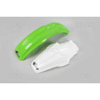 Set aripa fata spate UFO KAWASAKI KX 85 '13 (KA02757026, KA03715047) culoare Verde/Alb