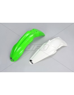 Set aripa fata spate UFO KAWASAKI KXF 450 '13 (KA04723026, KA04721047) culoare Verde/Alb