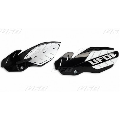 Handguard UFO FLAME KTM SX 125 '14-'15, EXC 125 '14-'16, culoare Negru/Alb (kit montaj inclus)