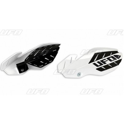 Handguard UFO FLAME KTM SX 125 '14-'15, EXC 125 '14-'16, culoare Alb/Negru (kit montaj inclus)