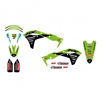 Kit grafic BLACKBIRD KAWASAKI KX 250F '17-'20 REPLICA KAWASAKI RACING TEAM 21