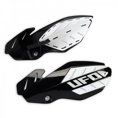 Handguard UFO FLAME YAMAHA YZF 250/450 '14-'17 culoare Negru/Alb (kit montaj inclus)