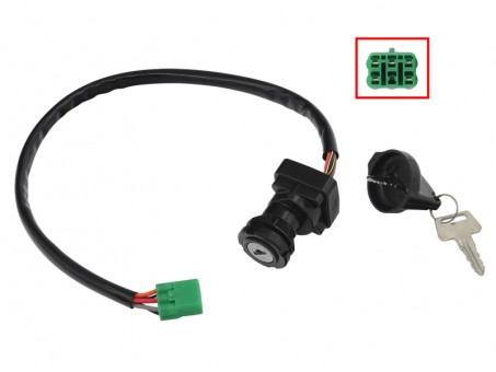 Contact pornire BRONCO (ignition switch) SUZUKI LT-A/F 400 '02-08, LT-F 400F '02-20, LT-A 500X '09-18, LT-A 750X '16-18 (37110-38F00;37110-38F01)