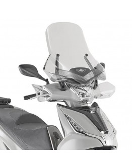 Parbriz moto KAPPA - KYMCO AGILITY 300 R16 '19-'20, 58 X 57 CM Transparent - necesar Kit montaj D6114KITK